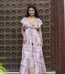 Yash gallery women's polyester bat sleeve maxi dress v-neck tassel summer boho dress (pink)