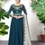  Teal Blue Faux Georgette Semi-Stitched Wedding Salwar Kameez