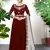 Maroon Faux Georgette Semi-Stitched Semi Stitched Salwar Suits