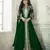 Green Faux Georgette Semi-Stitched Ethnic Suits