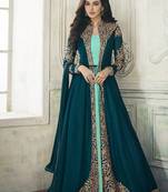 Colorful Rama Faux Georgette Semi-Stitched Festive Salwar Suits