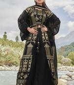 Comely Black Faux Georgette Semi-Stitched Bollywood Salwar Kameez Online