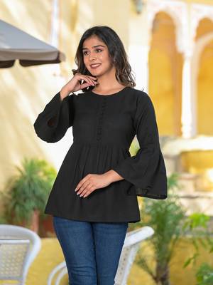  women's/girls cotton slub solid top 3