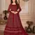 Pleasing Maroon Faux Georgette Semi-Stitched Ethnic Suits