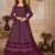 Pleasant Purple Faux Georgette Semi-Stitched Wedding Salwar Kameez