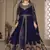 Endearing Blue Faux Georgette Semi-Stitched Ethnic Suits