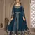 Cute Teal Blue Faux Georgette Semi-Stitched Salwar Kameez