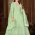 Good-Looking Green Net Semi-Stitched Ethnic Suits