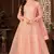 Taking Peach Net Semi-Stitched Wedding Salwar Kameez