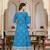 Yash gallery women's blue bandhej printed anarkali kurti (blue)