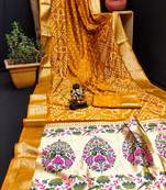 Handmade Dola Silk Bandhej Paithani Saree