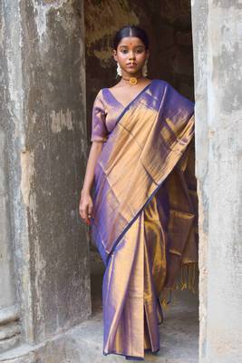 Purple Tissue Saree 1