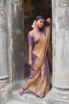 Purple Tissue Saree 2