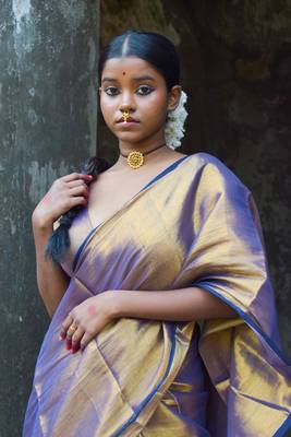 Purple Tissue Saree 3