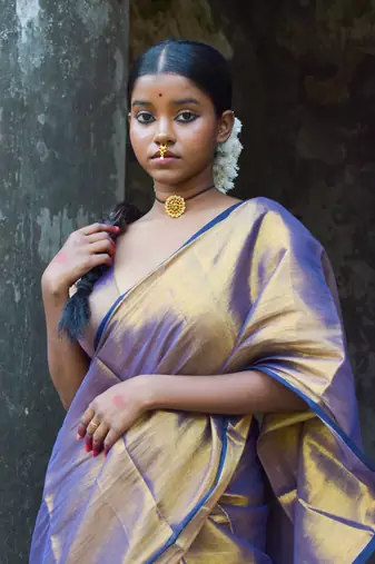 Purple Tissue Saree