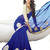 Blue Embroidered Georgette saree With Unstiched Blouse