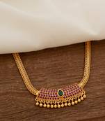 Ruby pendant necklace one gram gold