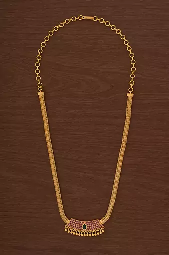 Ruby pendant necklace one gram gold