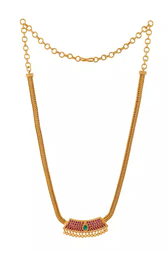 Ruby pendant necklace one gram gold