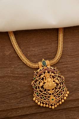 Laxmi pendant necklace one gram gold 1