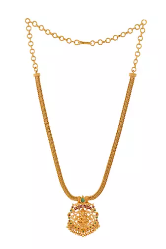 Laxmi pendant necklace one gram gold