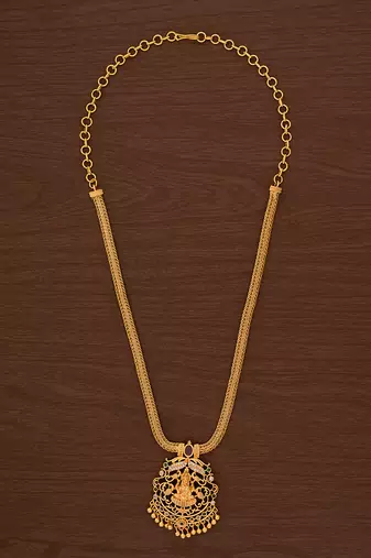 Laxmi pendant necklace one gram gold