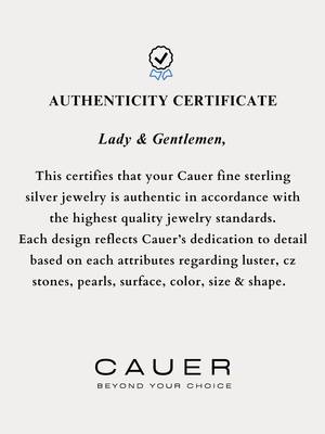 Cauer 925 sterling silver gold plated round cz studded stud earrings 4