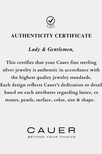 Cauer 925 sterling silver rhodium plated trillion cut diamond stud earrings