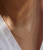 18k gold plated waterproof dotted chain necklace