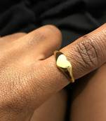 18k gold plated waterproof heart-shaped ring