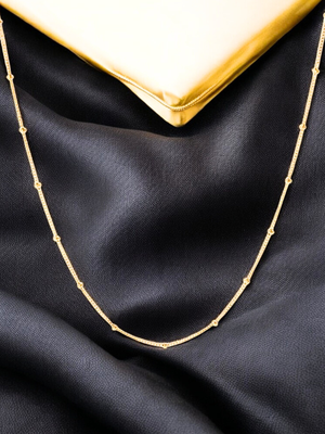 18k gold plated waterproof dotted chain necklace 2