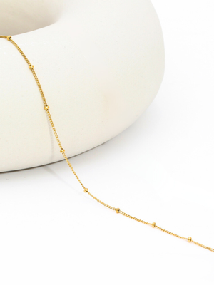 18k gold plated waterproof dotted chain necklace 3