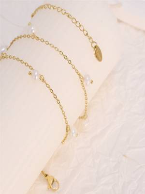 18k gold plated waterproof stainless steel anti tarnish pearl drop charm necklace 3