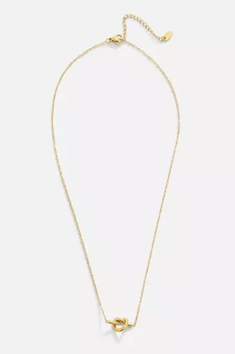 18k gold plated waterproof knot pendant necklace