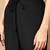 women black poly georgette solid embroidered a-line kurta trouser with dupatta