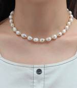 Irregular baroque pearl necklace with lobster lock for women and girls