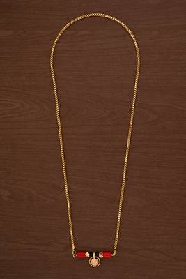 Golden mangalsutra LONG with single vati one gram gold 2