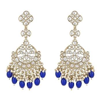 traditional kundan pearl handcrafted dangle chandbali earrings ethnic jewellery 6