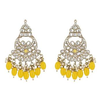 traditional kundan pearl chandbali earrings 5