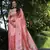 Pink soft tussar silk printed saree festive wear