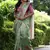 Green soft tussar silk printed saree festive wear