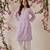 Hand Embroidered Lilac Cotton Lucknowi Chikankari Indian Women Straight Kurta