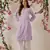 Hand Embroidered Lilac Cotton Lucknowi Chikankari Indian Women Straight Kurta