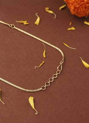 Gold-Plated Minimal Floral Pendant Necklace Set 4