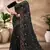 Black Sequence Resham Embroidered Silk Saree With Matching Blouse Piece