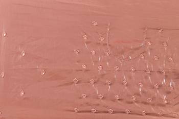 Peach Sequence Resham Embroidered Silk Saree With Matching Blouse Piece 5