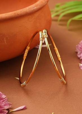 Classic Gold-Plated Plain Bangles 3