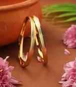 Plain Gold-Plated Bangles with Self-Line Design