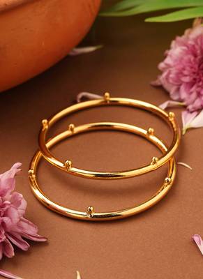 Classic Plain Gold Bangles 1