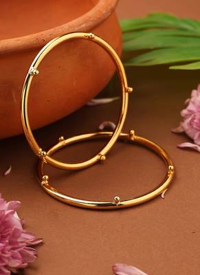 Classic Plain Gold Bangles 2